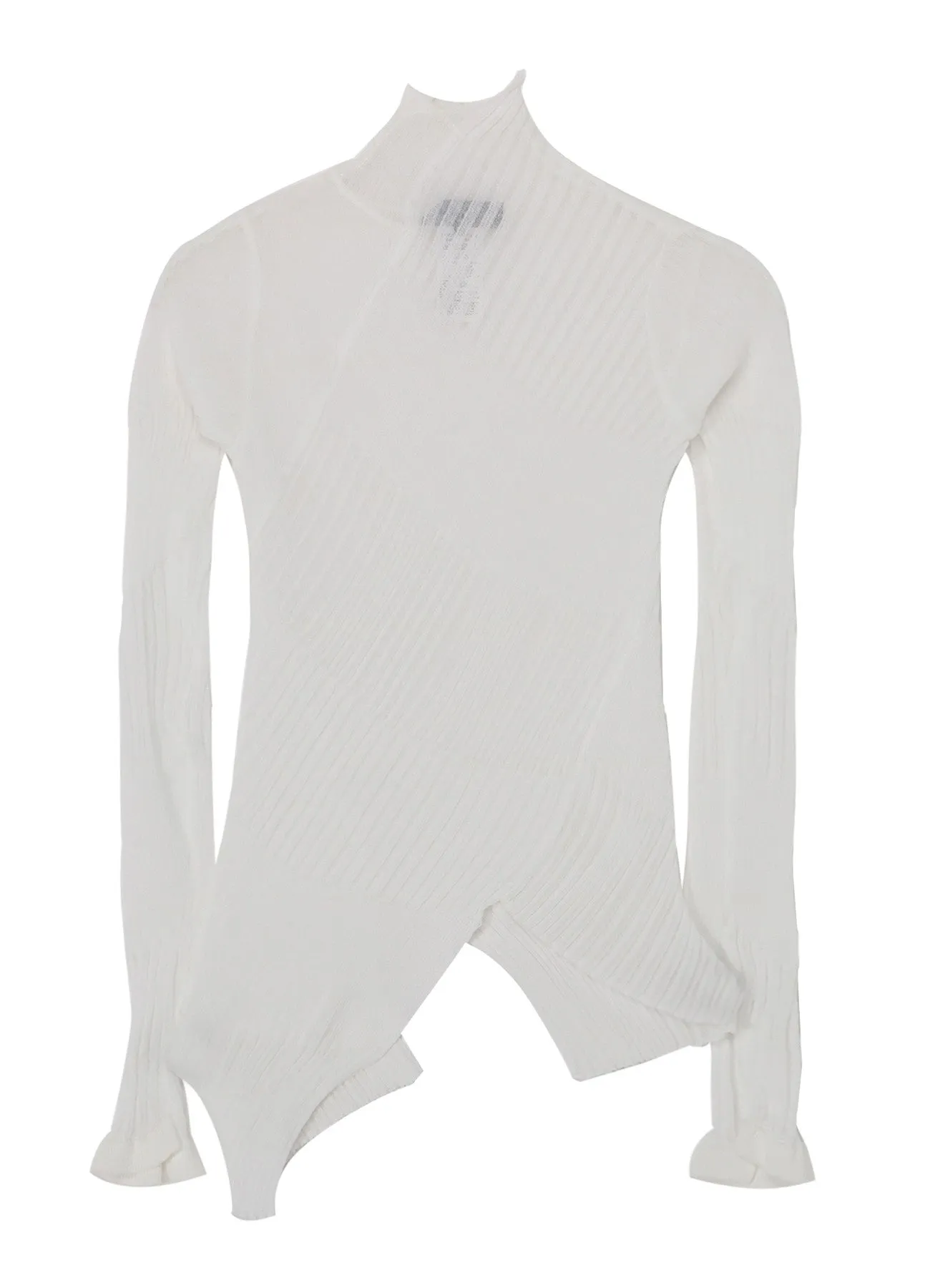 SHEER ASYMMETRY RIBBED KNIT sold by Yohji Yamamoto product image thumbnail 2