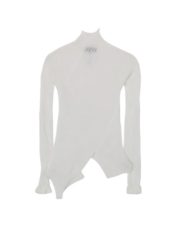 SHEER ASYMMETRY RIBBED KNIT sold by Yohji Yamamoto