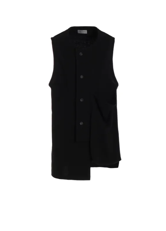 HORIZONTAL DECAY BIG POCKET VEST sold by Yohji Yamamoto