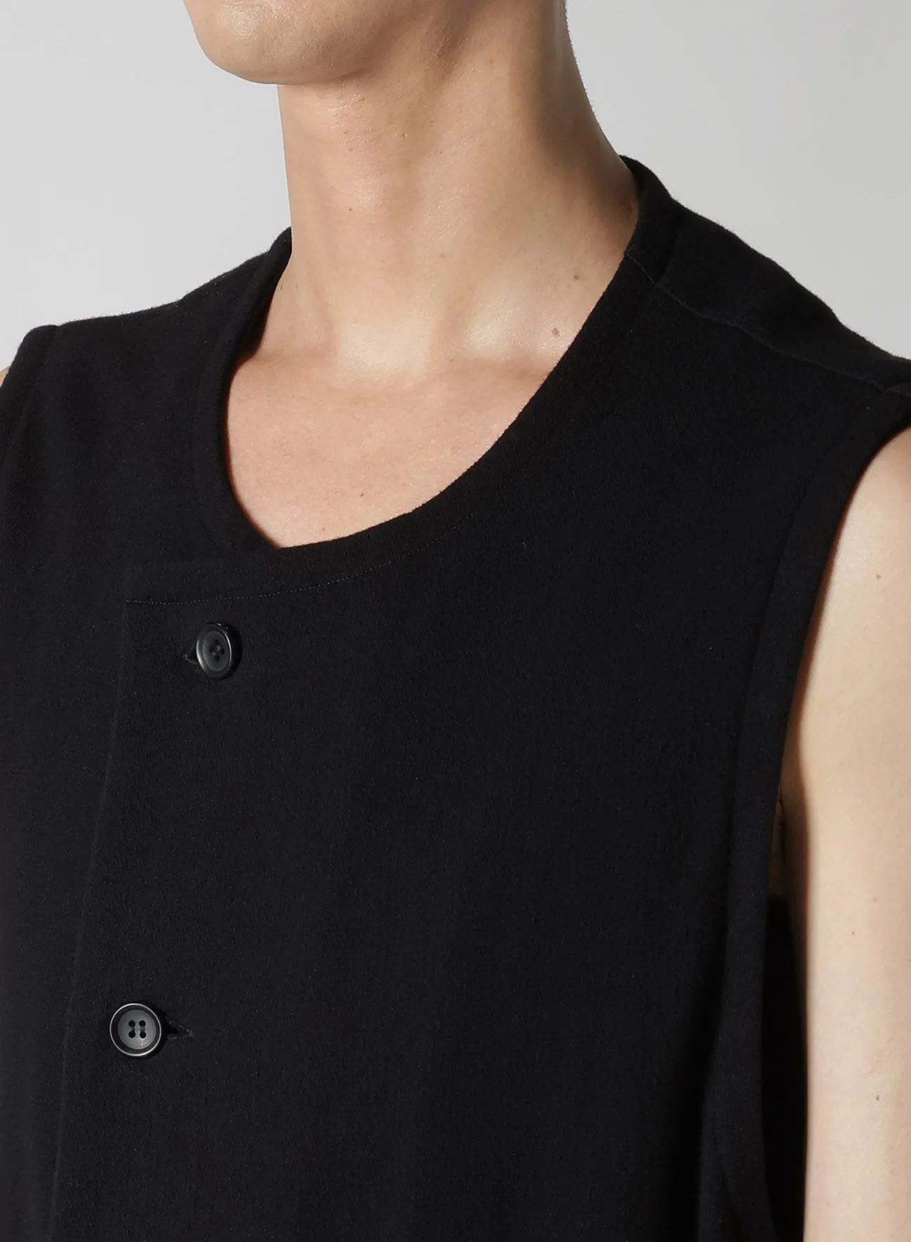 HORIZONTAL DECAY BIG POCKET VEST sold by Yohji Yamamoto product image thumbnail 3