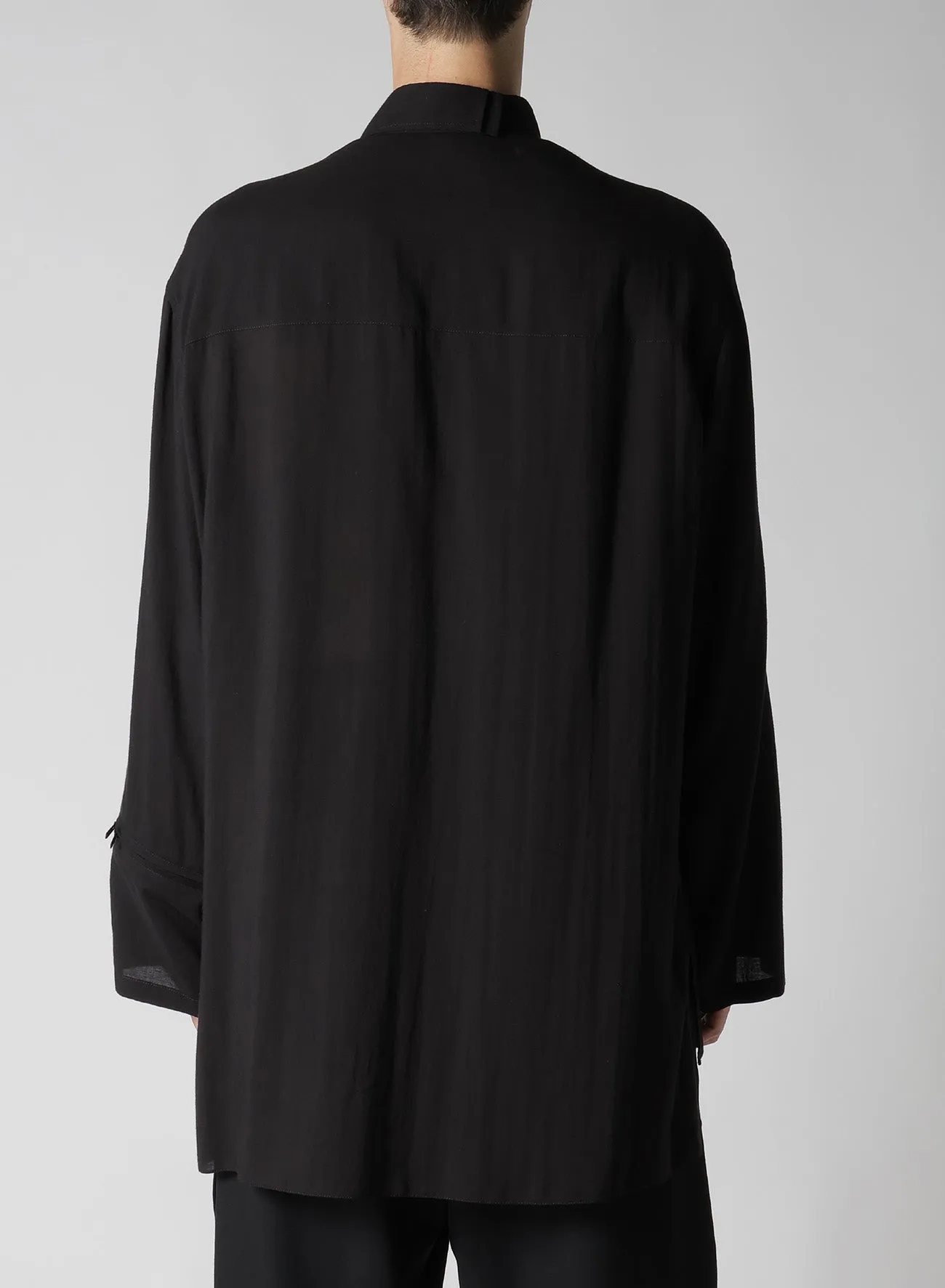 CELLULOSE LAWN ZIP DETAIL BLOUSE sold by Yohji Yamamoto product image thumbnail 3