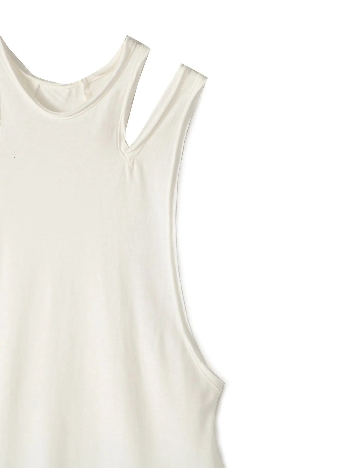 30/-sz Cotton Strong twisted Plain Stitch Shoulder Slit Dress sold by Yohji Yamamoto product image thumbnail 5