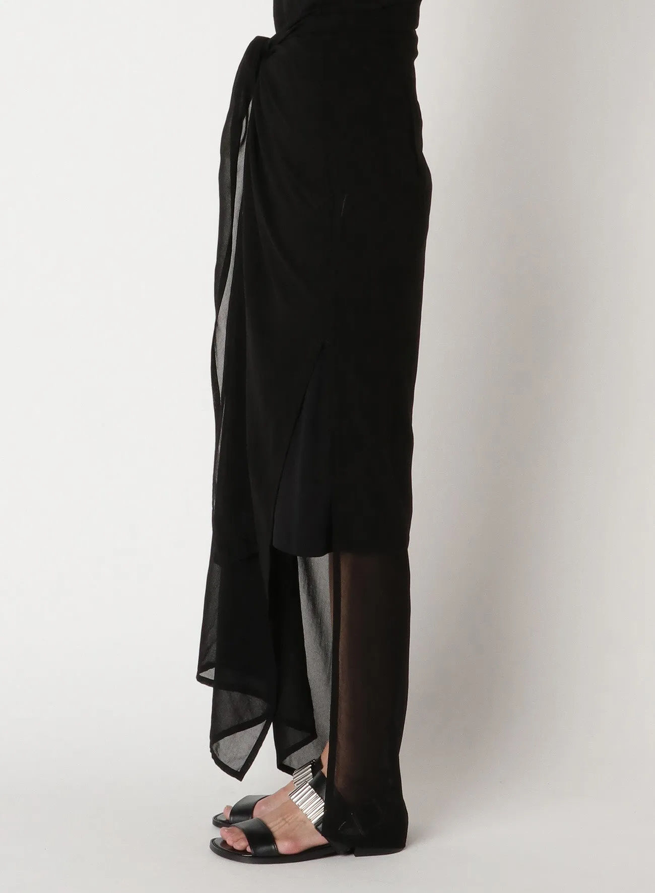 Cu/Chiffon Waist Knot Skirt sold by Yohji Yamamoto product image thumbnail 3