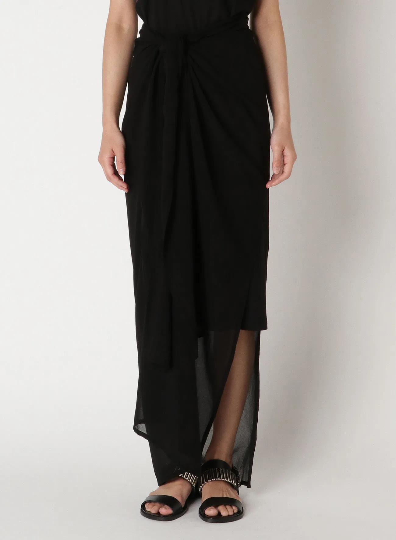 Cu/Chiffon Waist Knot Skirt sold by Yohji Yamamoto product image thumbnail 2