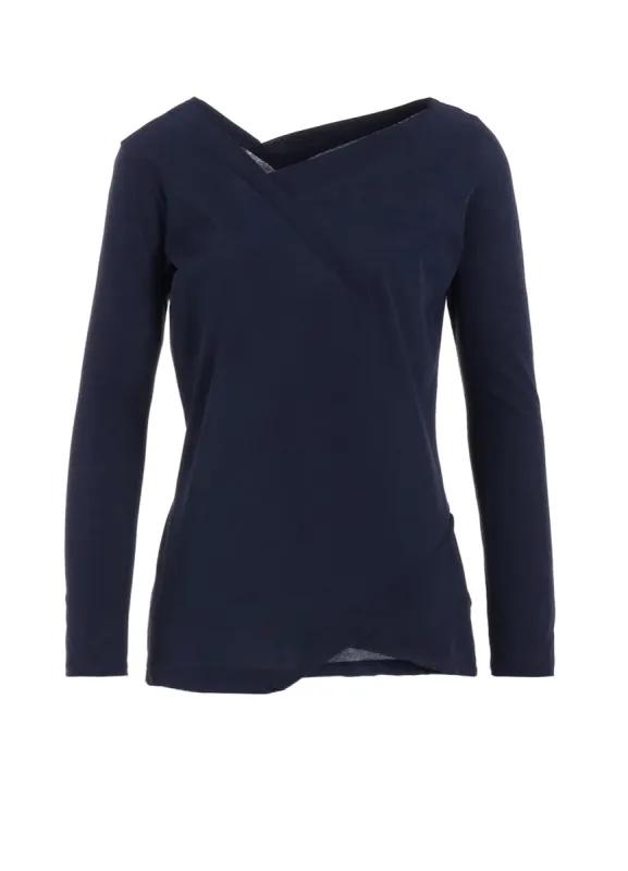 ULTIMA HIGH TWISTED JERSEY TUCK DETAIL LONG SLV T sold by Yohji Yamamoto