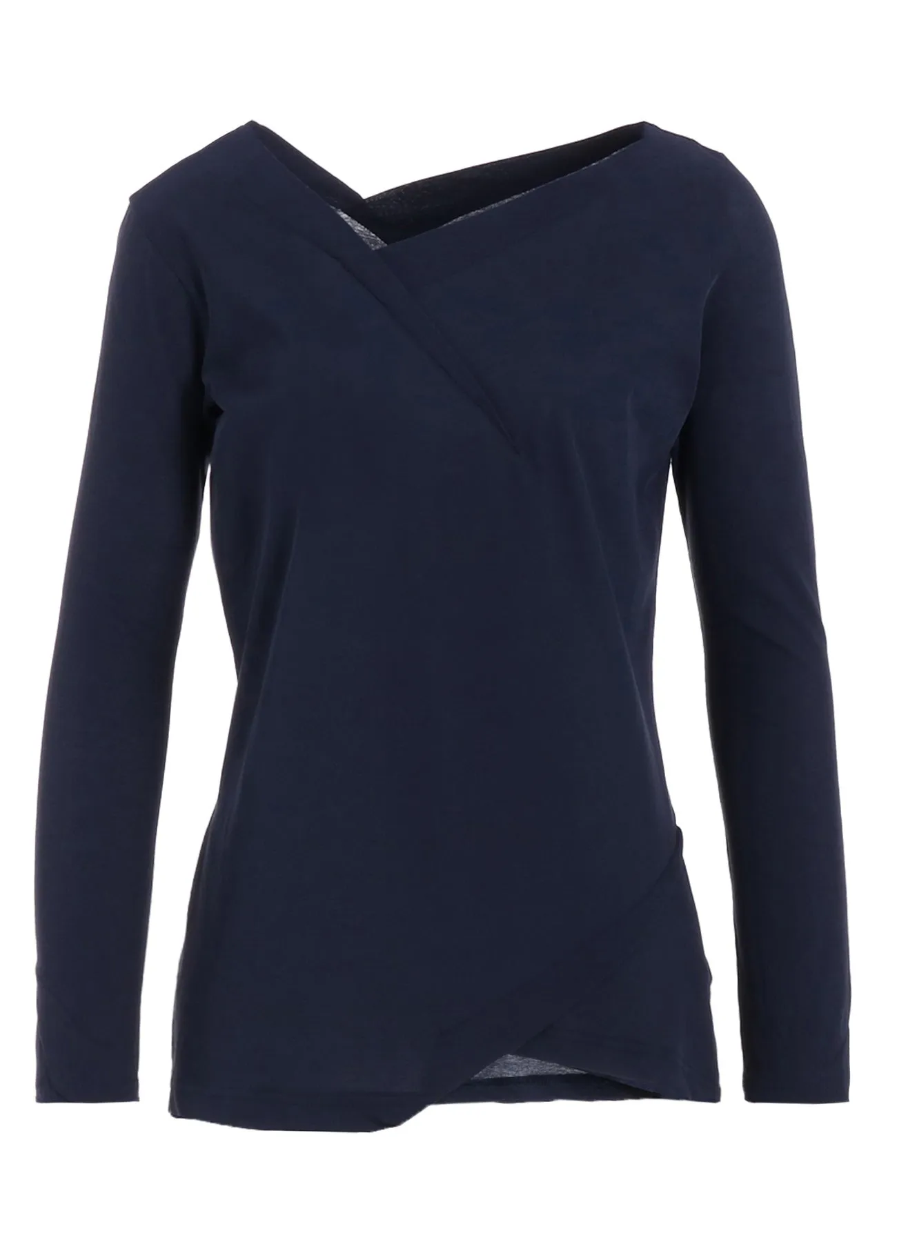 ULTIMA HIGH TWISTED JERSEY TUCK DETAIL LONG SLV T sold by Yohji Yamamoto product image thumbnail 2