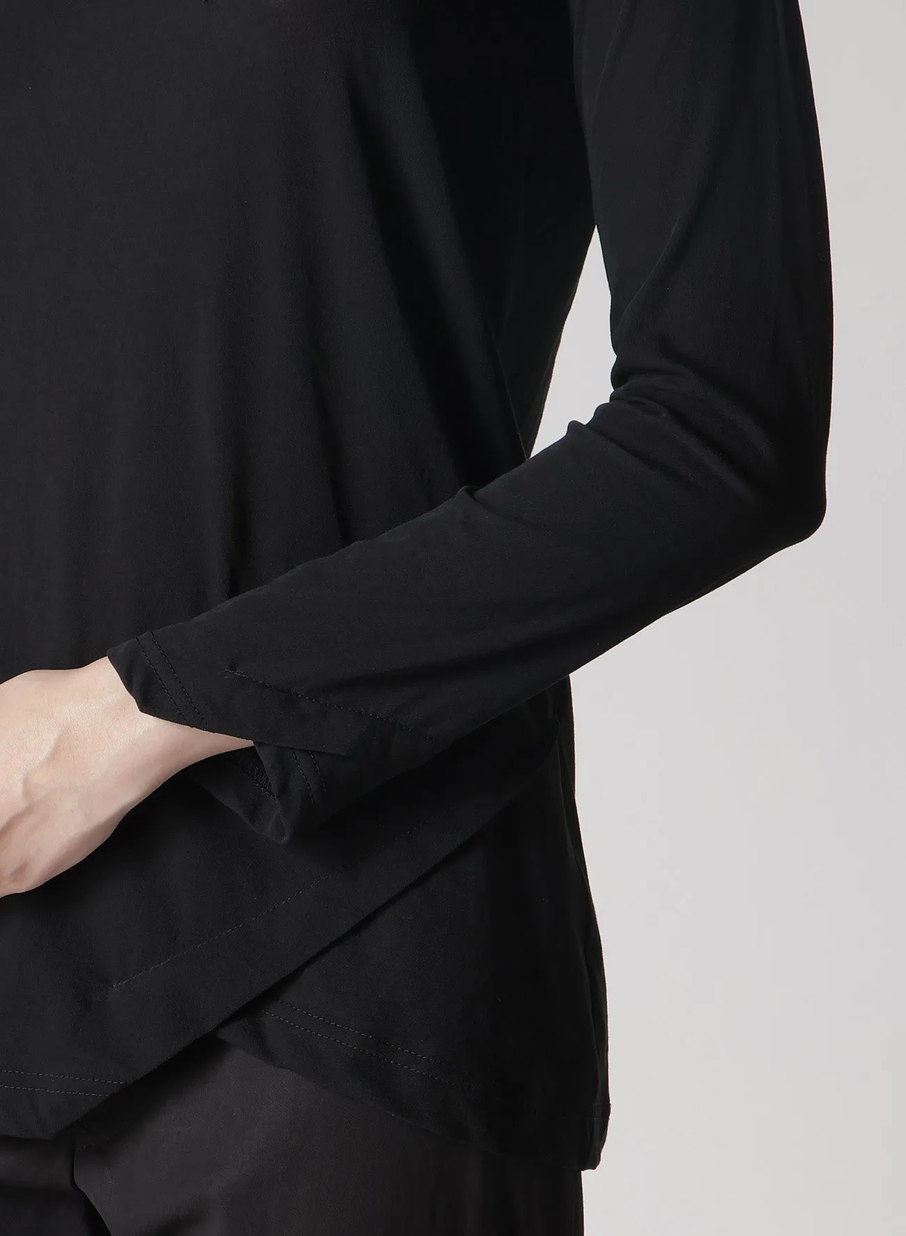 ULTIMA HIGH TWISTED JERSEY TUCK DETAIL LONG SLV T sold by Yohji Yamamoto product image thumbnail 4