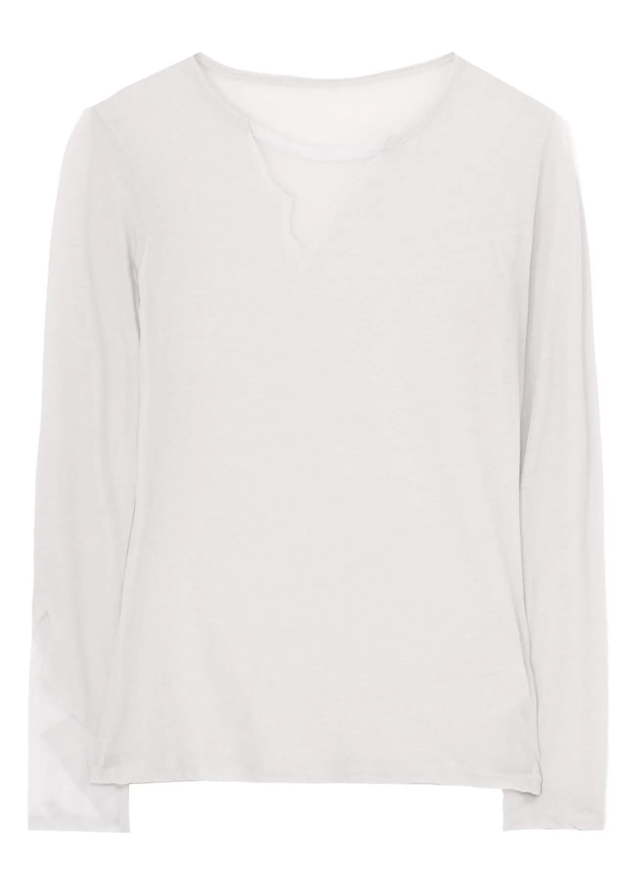 KANADE DIAGONAL GAUZE ZIGZAG PANEL LONG SLV T sold by Yohji Yamamoto product image thumbnail 2