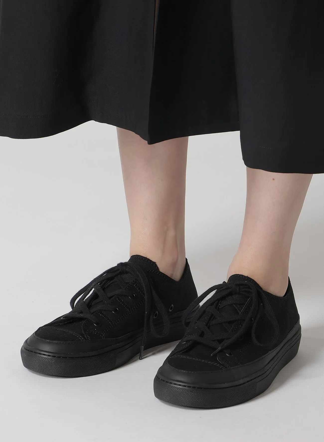 CANVAS LACE-UP LOW CUT SNEAKERS sold by Yohji Yamamoto product image thumbnail 2