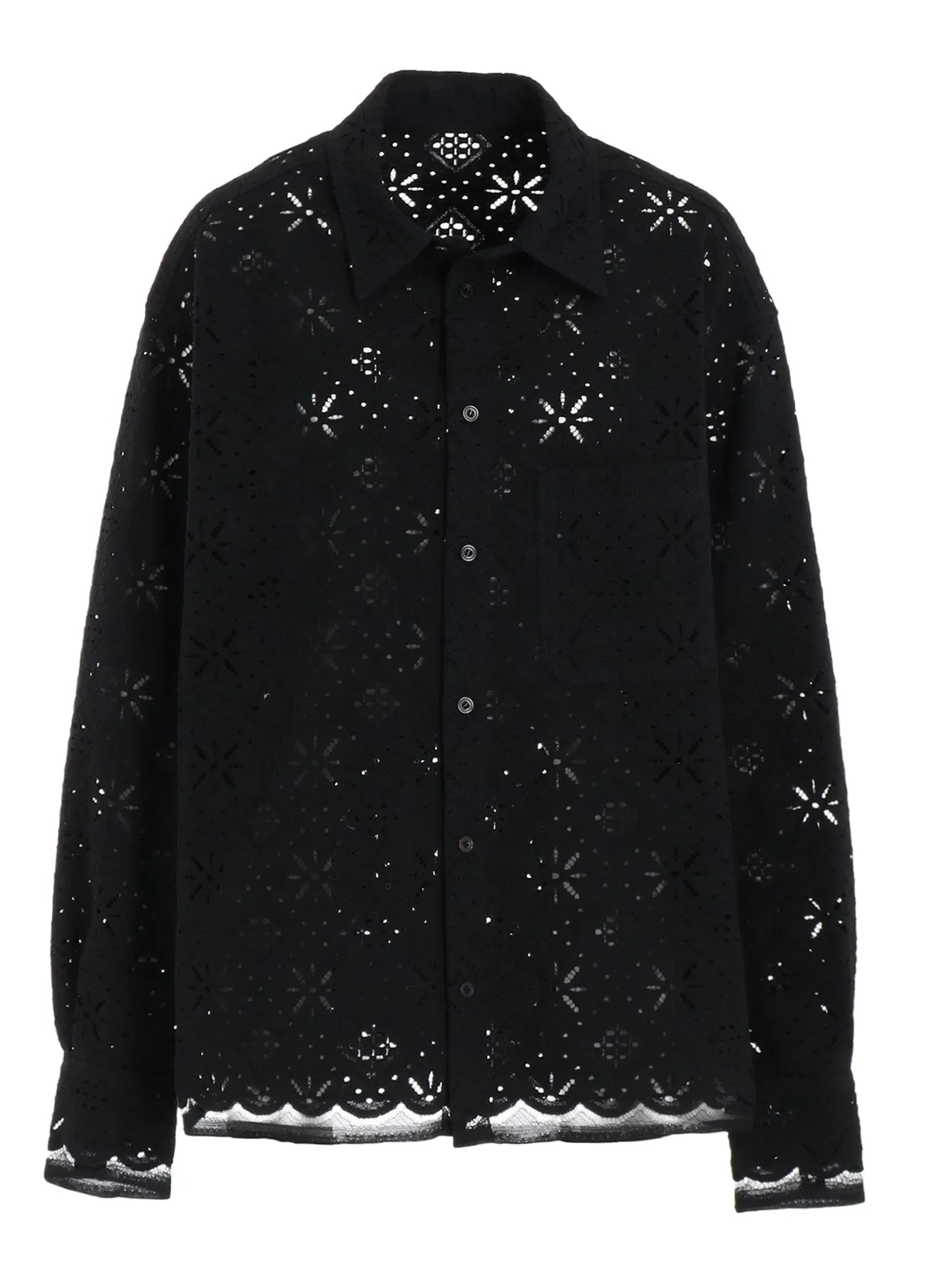 COTTON LACE REGULAR SHIRT sold by Yohji Yamamoto product image thumbnail 3