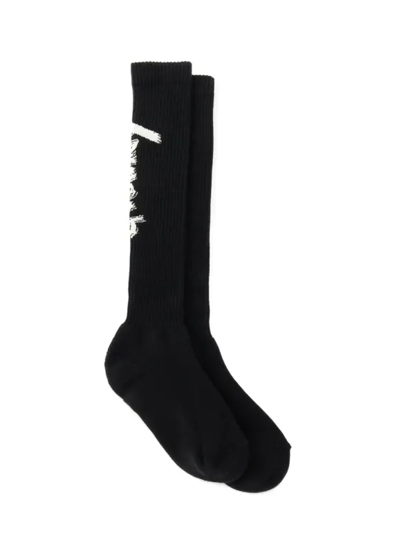 RIB HIGH SOCKS Ground Y LOGO sold by Yohji Yamamoto
