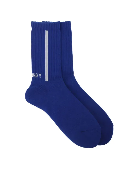 GROUND Y LOGO RIB COTTON ACRYLIC SOCKS sold by Yohji Yamamoto