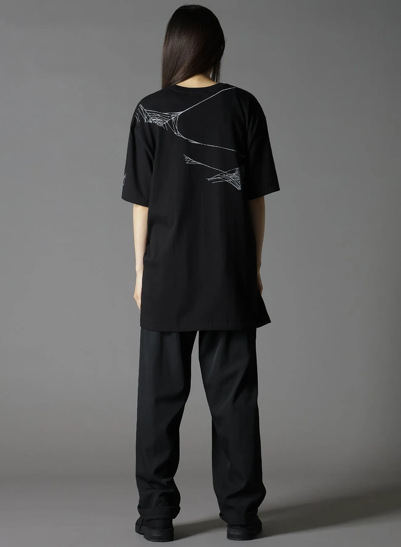 COTTON JERSEY SPIDER WEB T-SHIRT sold by Yohji Yamamoto product image thumbnail 4