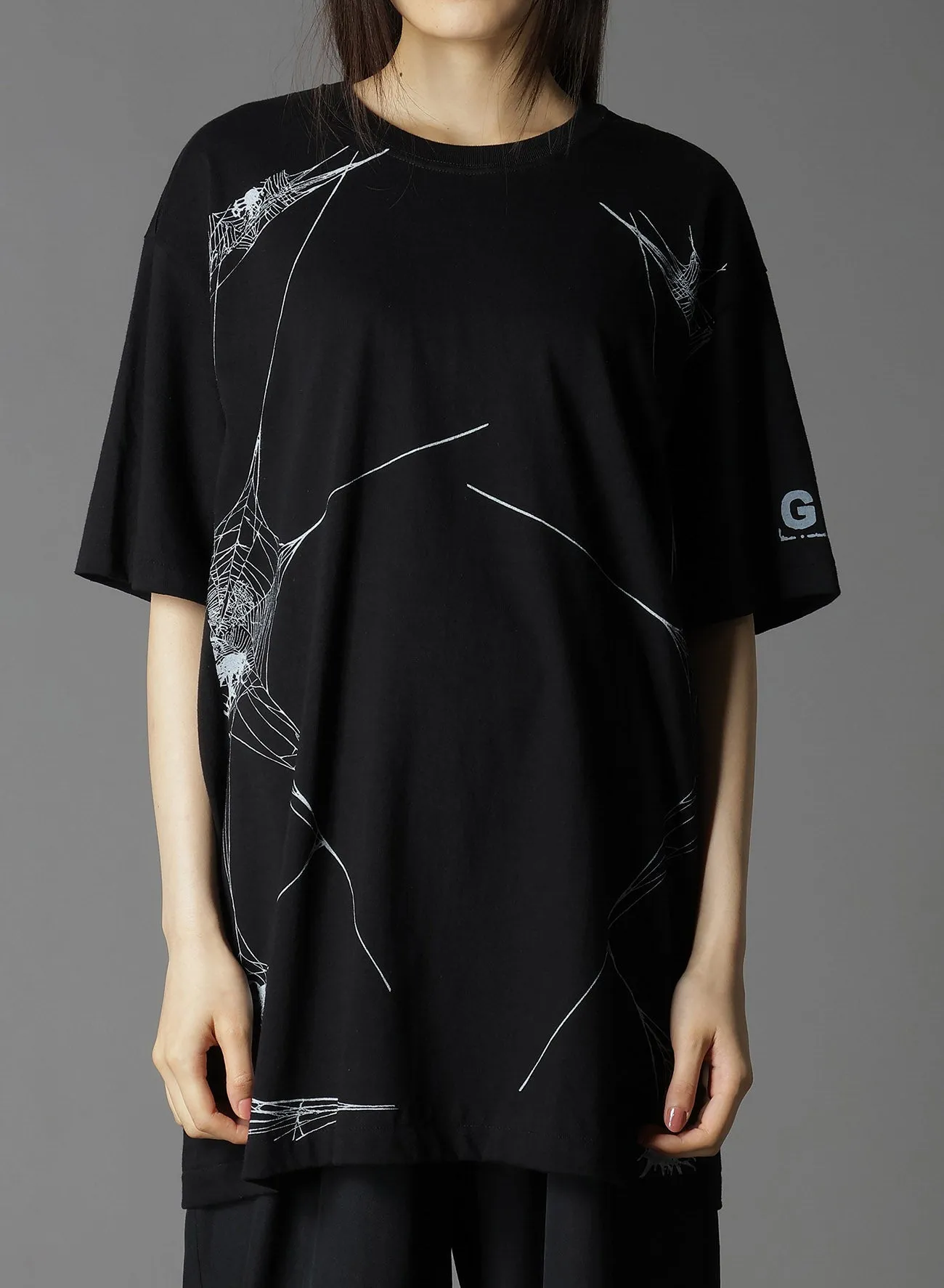 COTTON JERSEY SPIDER WEB T-SHIRT sold by Yohji Yamamoto product image thumbnail 5