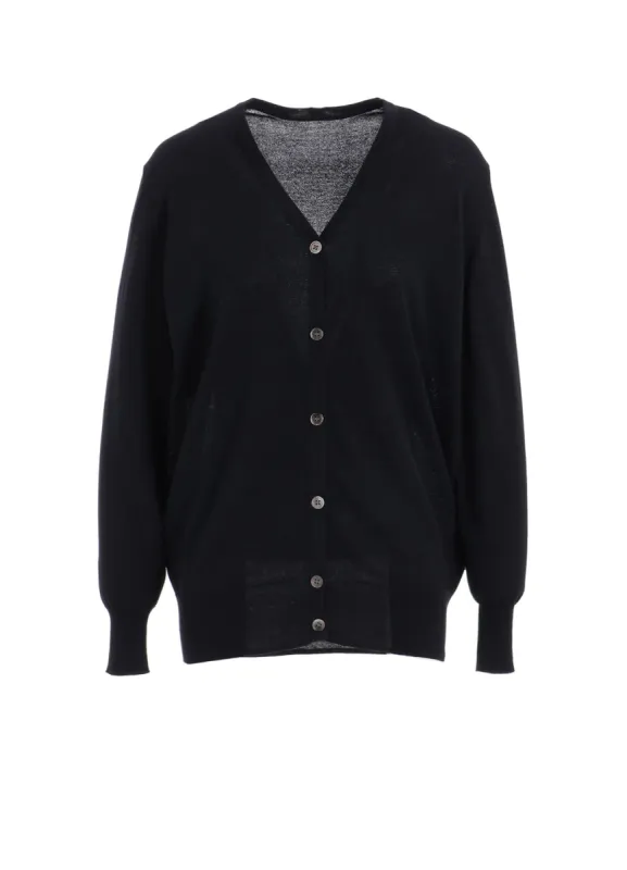 COTTON POLYESTER KNIT CARDIGAN sold by Yohji Yamamoto