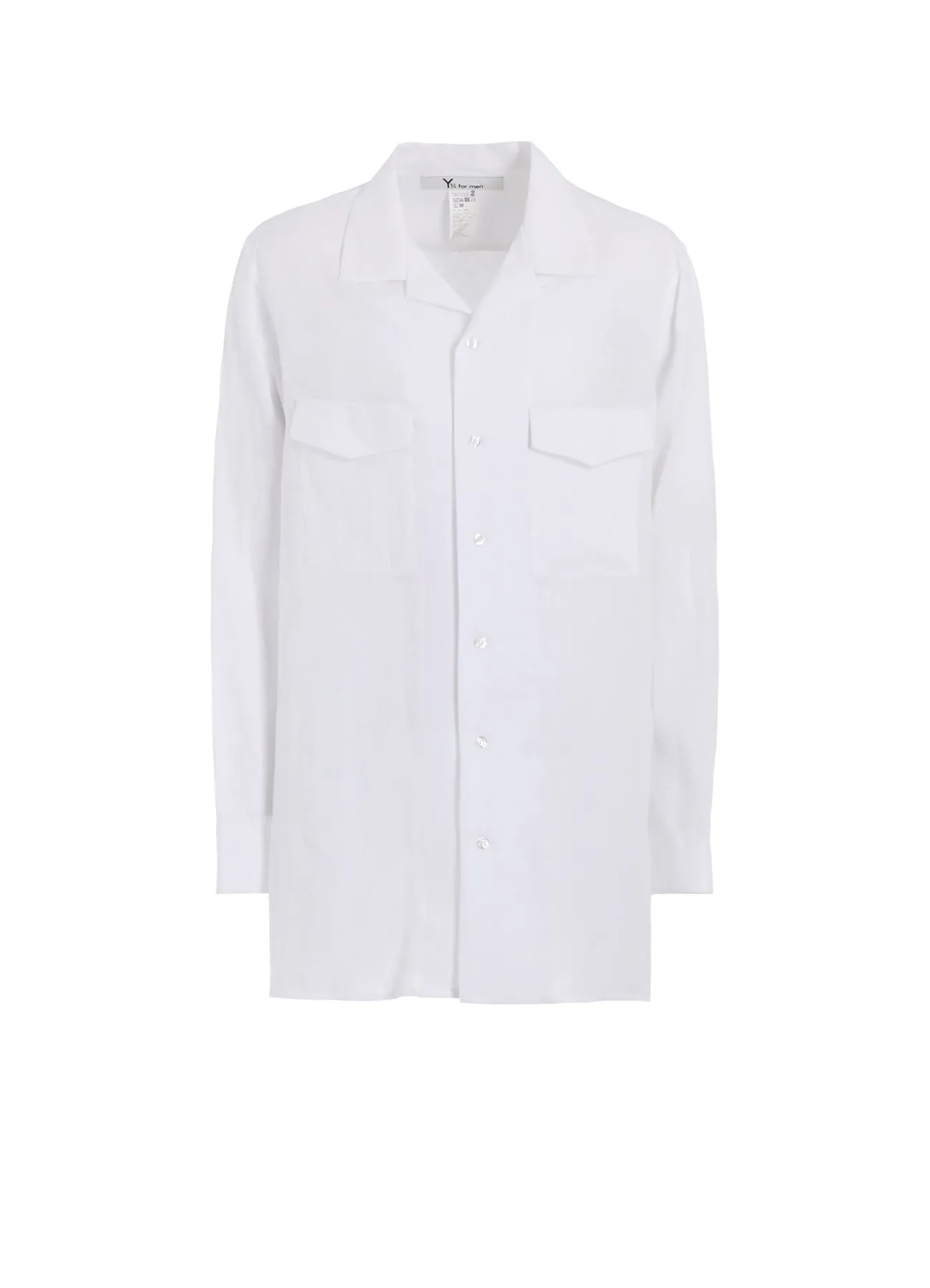 LINEN CLOTH OPEN COLLAR SHIRT sold by Yohji Yamamoto