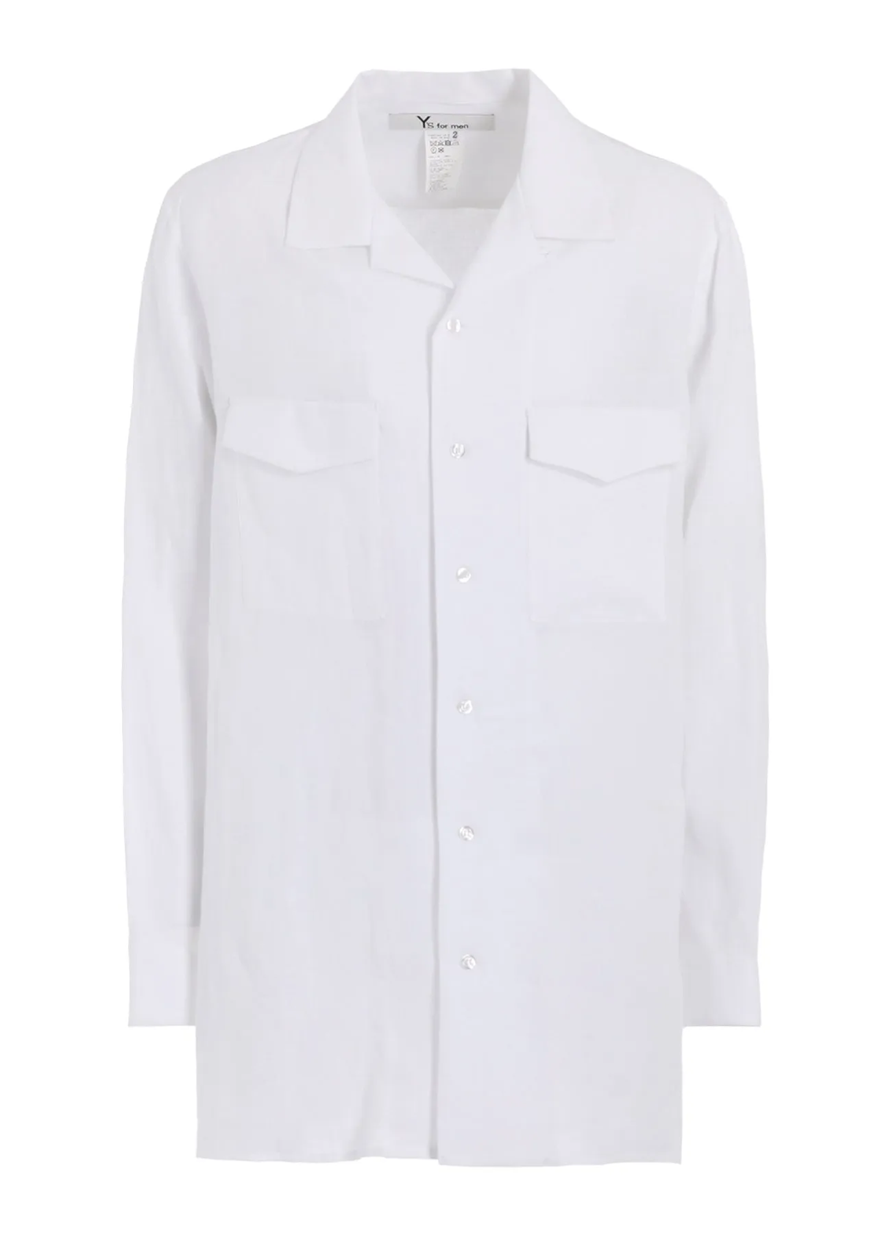 LINEN CLOTH OPEN COLLAR SHIRT sold by Yohji Yamamoto product image thumbnail 2