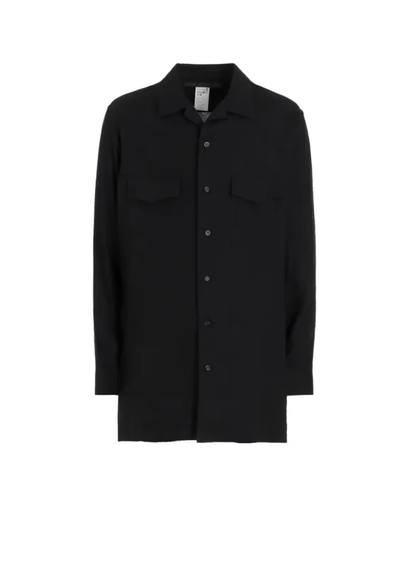 LINEN CLOTH OPEN COLLAR SHIRT sold by Yohji Yamamoto