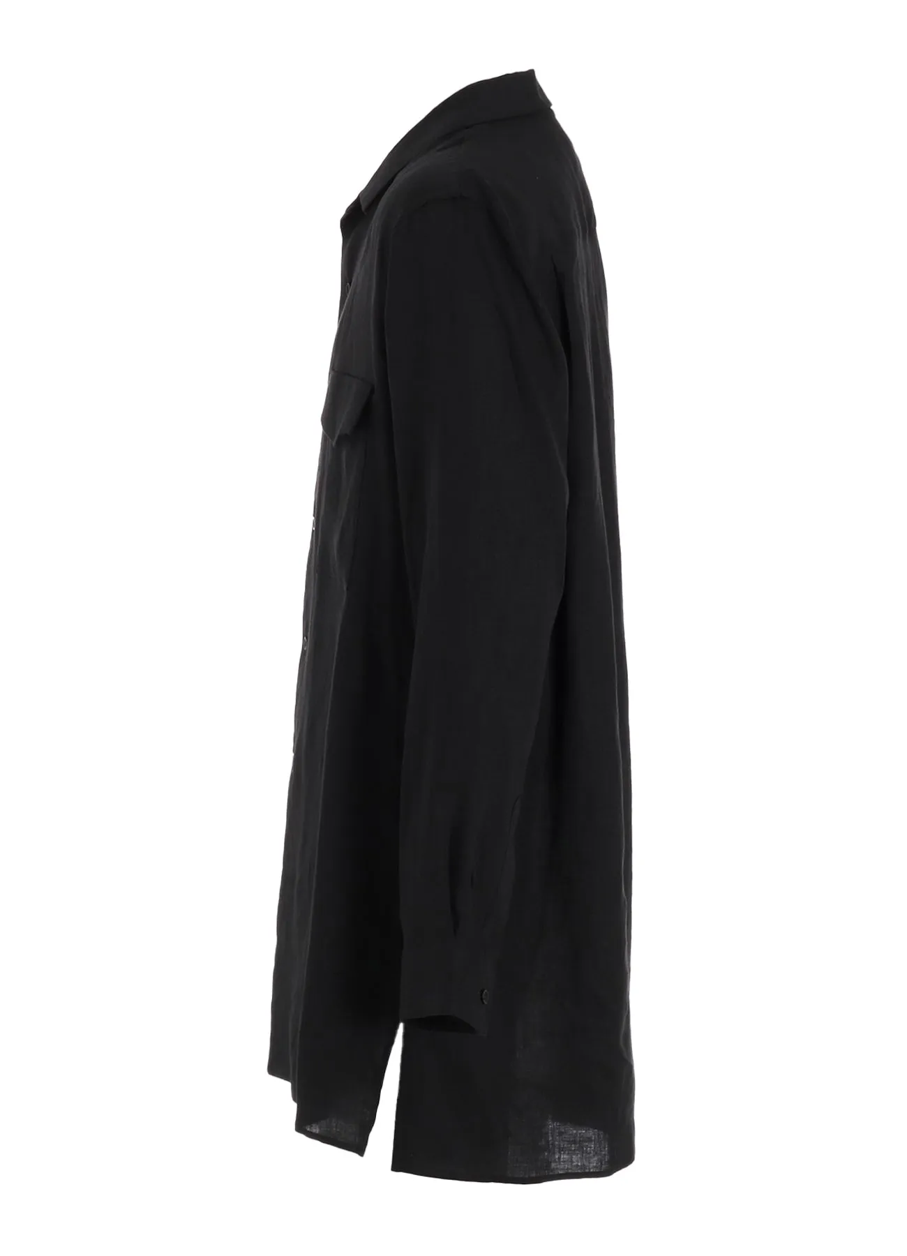 LINEN CLOTH OPEN COLLAR SHIRT sold by Yohji Yamamoto product image thumbnail 3