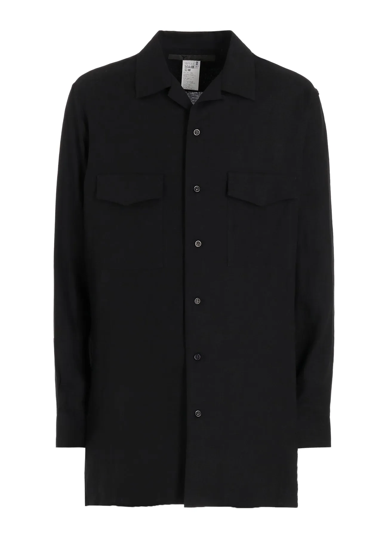 LINEN CLOTH OPEN COLLAR SHIRT sold by Yohji Yamamoto product image thumbnail 2