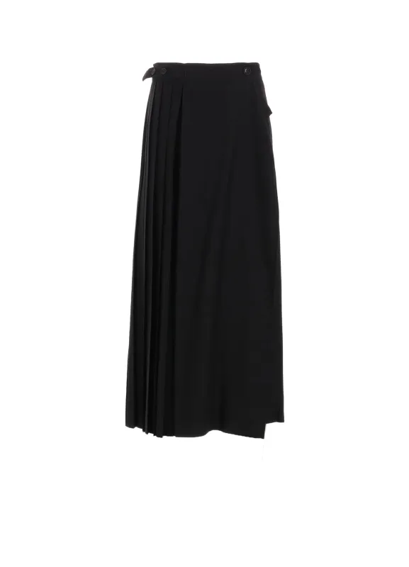 4OZ CU/DUNGAREE TWILL PLEATED WRAP SKIRT sold by Yohji Yamamoto