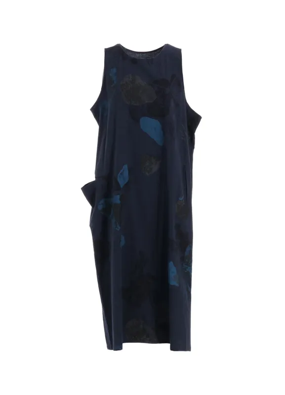 C/L POPLIN STONE DESIGN SLEEVELESS DRESS made by Yohji Yamamoto