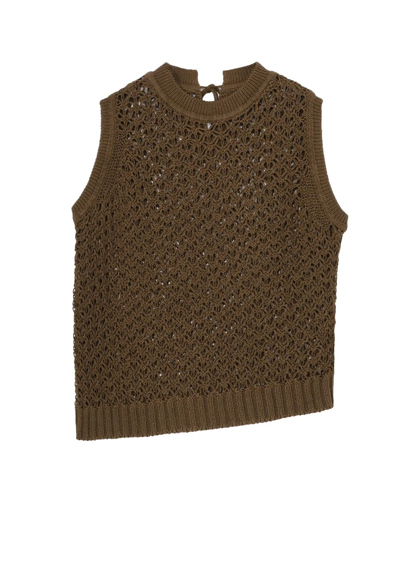 OPENWORK DESIGN DIAGONAL SLEEVELESS PULLOVER sold by Yohji Yamamoto