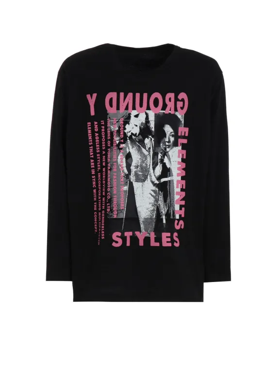 PINK PUNK Graphic LONG SLEEVE T-SHIRT sold by Yohji Yamamoto