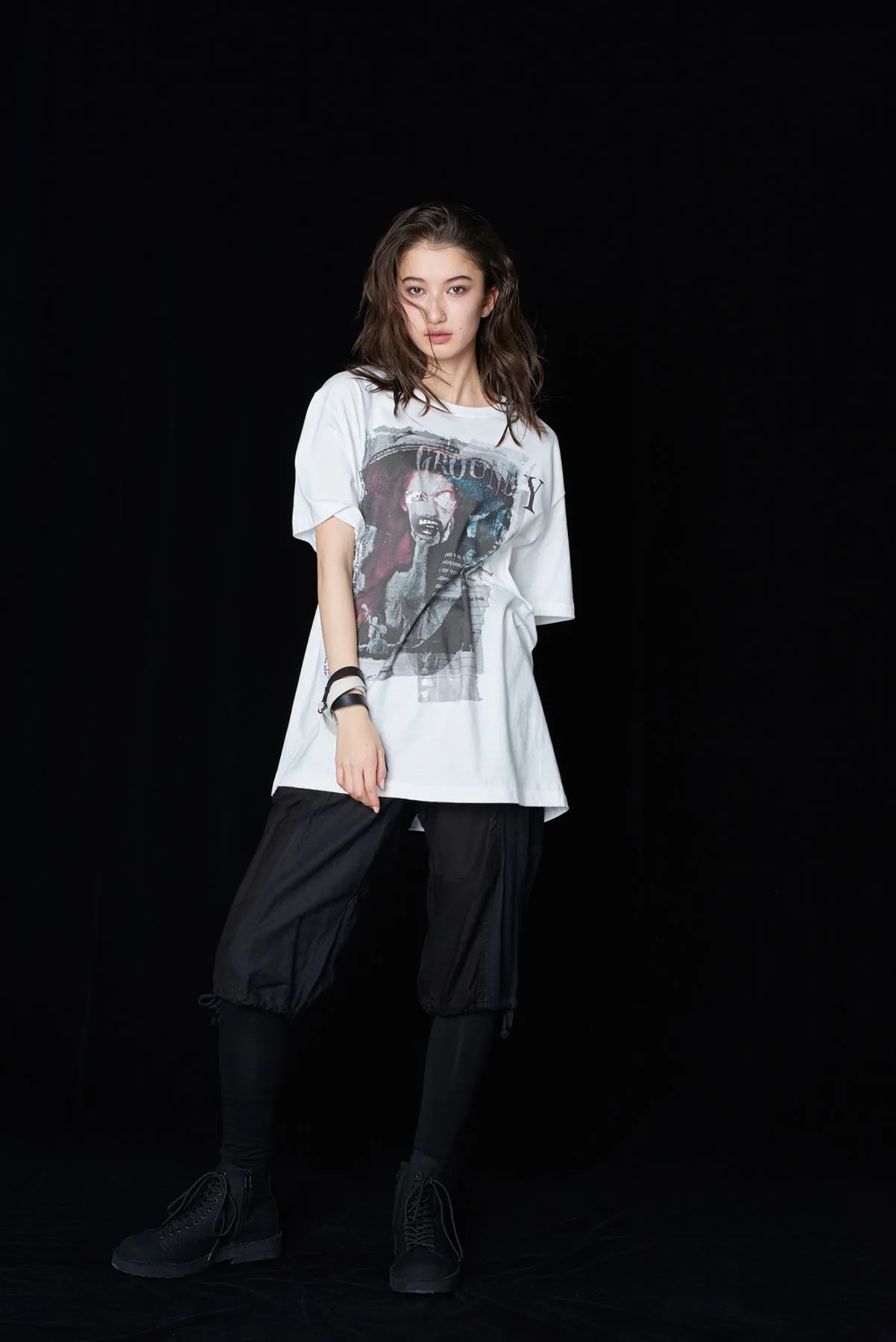 WOMEN IN A HAT PUNK Graphic T-SHIRT sold by Yohji Yamamoto product image thumbnail 2