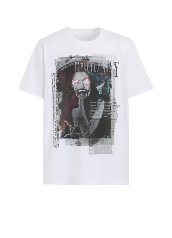 WOMEN IN A HAT PUNK Graphic T-SHIRT sold by Yohji Yamamoto