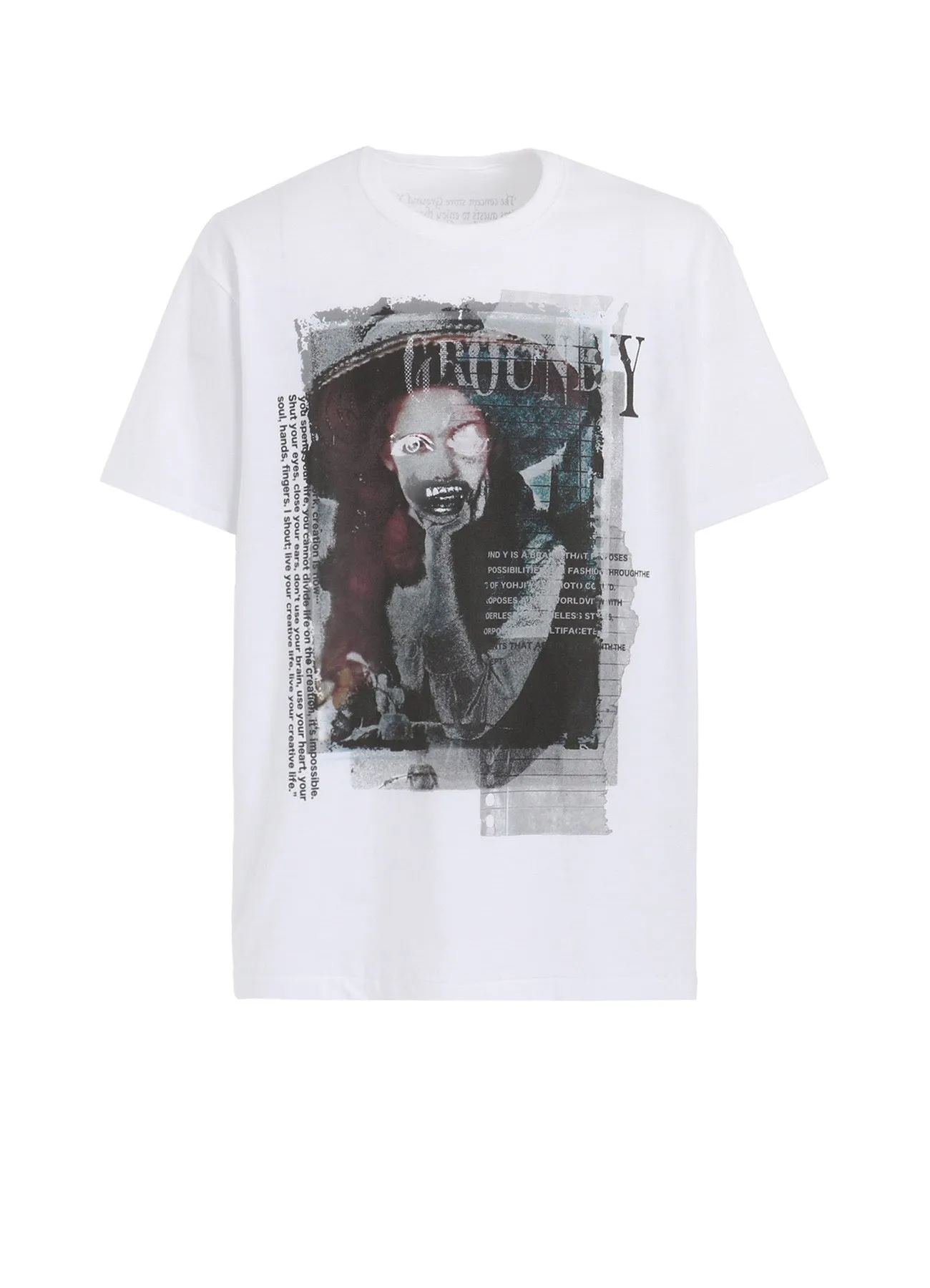 WOMEN IN A HAT PUNK Graphic T-SHIRT sold by Yohji Yamamoto