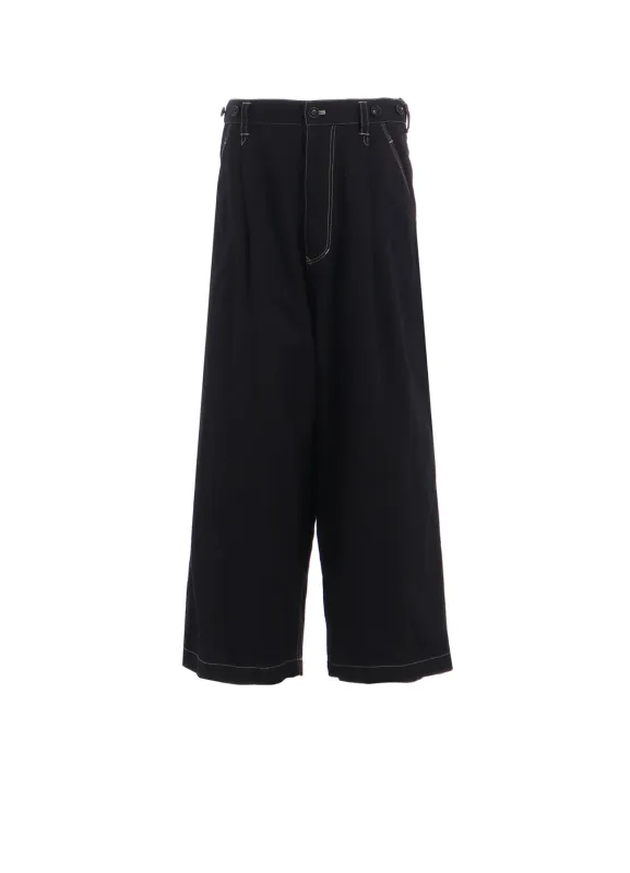 COTTON TWILL GARMENT DYED SUSPENDER PANTS made by Yohji Yamamoto