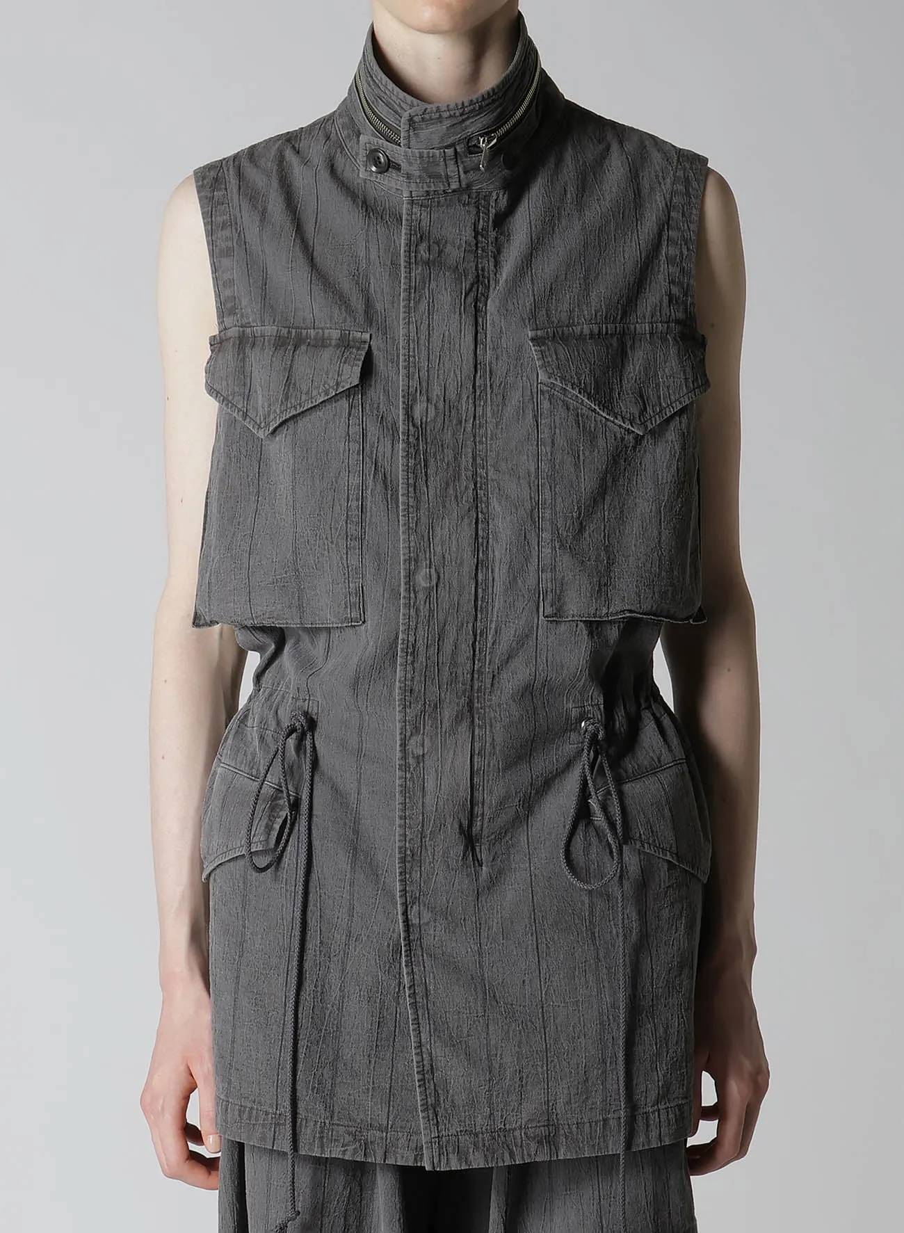 WASHER STRIPE 4 POCKET VEST sold by Yohji Yamamoto product image thumbnail 4