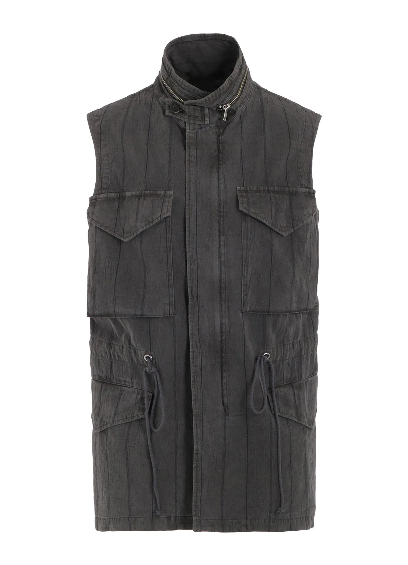 WASHER STRIPE 4 POCKET VEST sold by Yohji Yamamoto product image thumbnail 2