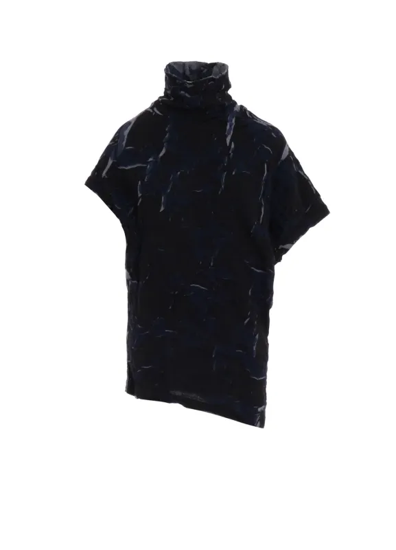GEOMETRIC LINKS PRINT HIGH NECK IRREGULAR PULLOVER sold by Yohji Yamamoto