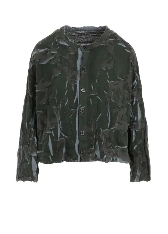 GEOMETRIC LINKS PRINT CROPPED CARDIGAN sold by Yohji Yamamoto