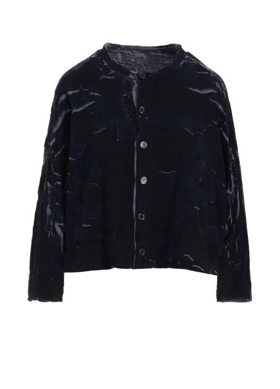 GEOMETRIC LINKS PRINT CROPPED CARDIGAN sold by Yohji Yamamoto