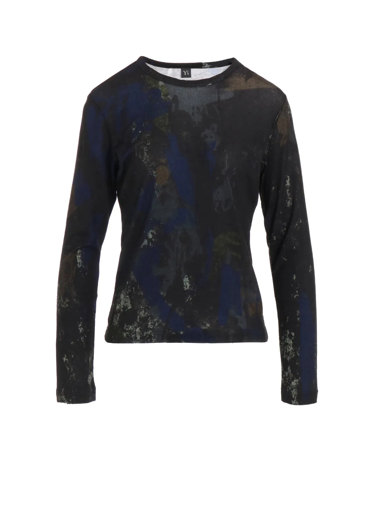 FADED PRINT LONG SLEEVE T sold by Yohji Yamamoto