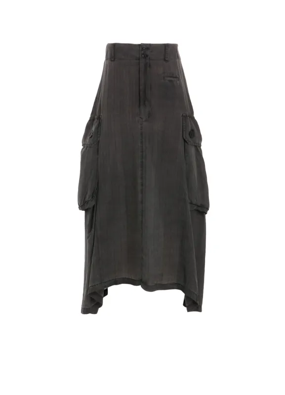 CUPRO STRIPE CARGO SKIRT sold by Yohji Yamamoto