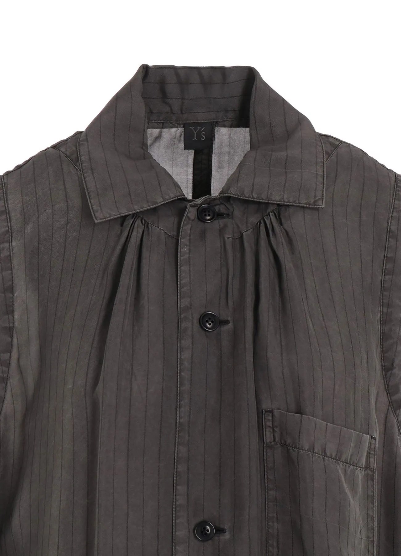 CUPRO STRIPE SLEEVELESS SHIRT DRESS sold by Yohji Yamamoto product image thumbnail 5