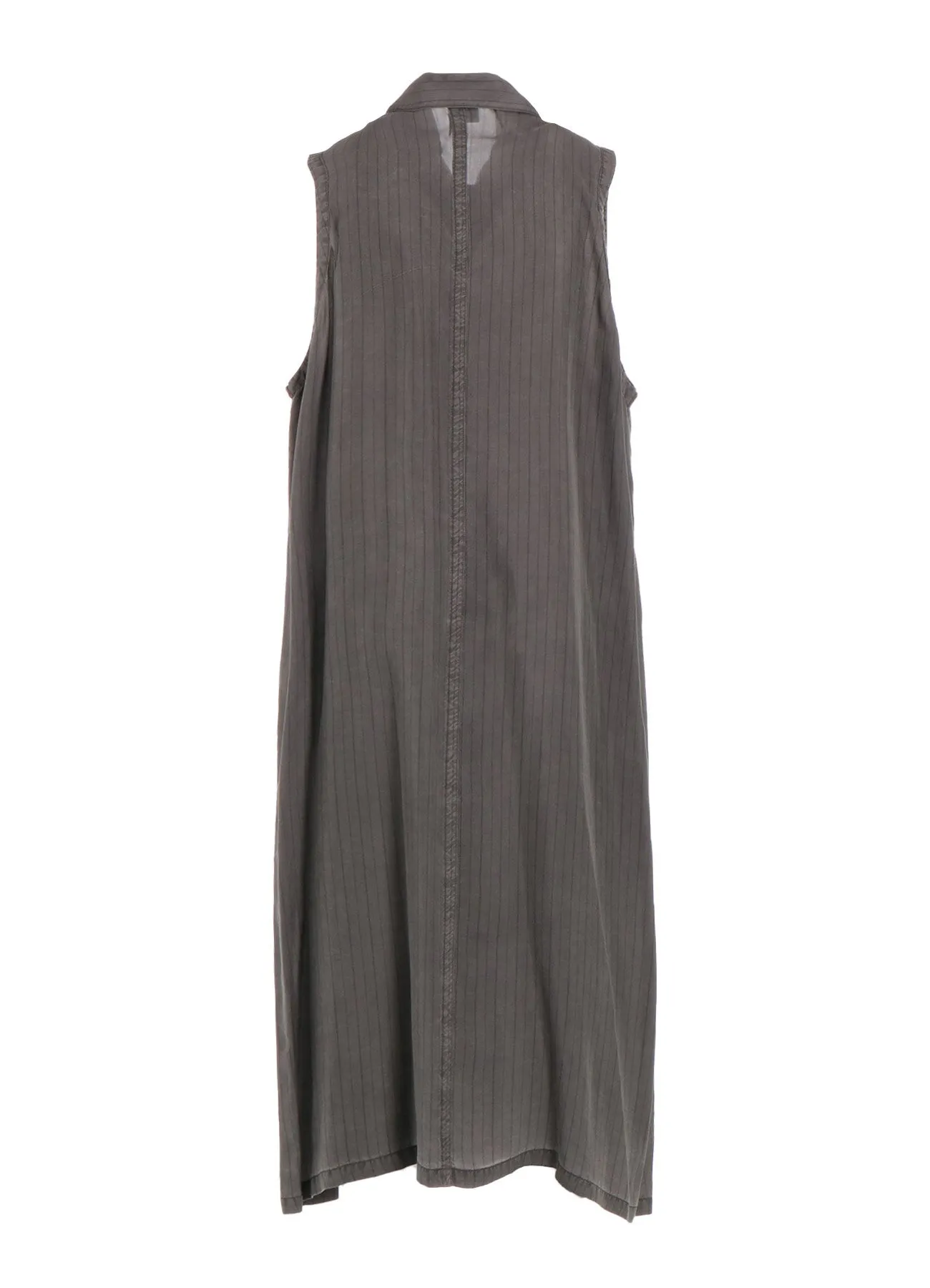 CUPRO STRIPE SLEEVELESS SHIRT DRESS sold by Yohji Yamamoto product image thumbnail 4