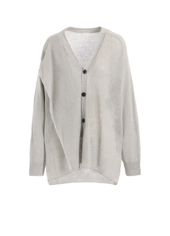 JERSEY BROAD STITCH ASYMMETRIC MIDDLE CARDIGAN sold by Yohji Yamamoto