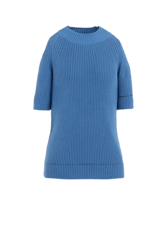 RIB STITCH TWISTED HALF SLEEVE RIB PULLOVER sold by Yohji Yamamoto