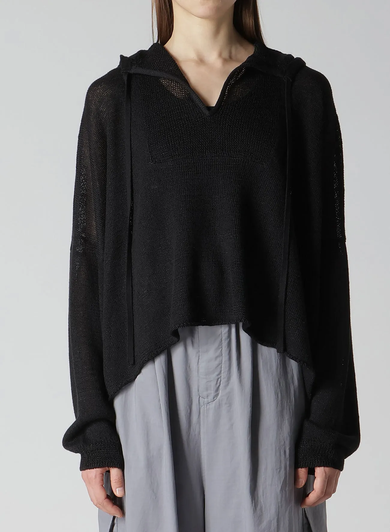JERSEY BROAD STITCH SKIPPER HOODIE PULLOVER sold by Yohji Yamamoto product image thumbnail 4
