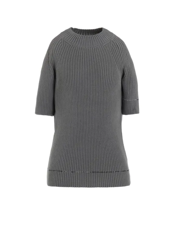 RIB STITCH TWISTED HALF SLEEVE RIB PULLOVER sold by Yohji Yamamoto