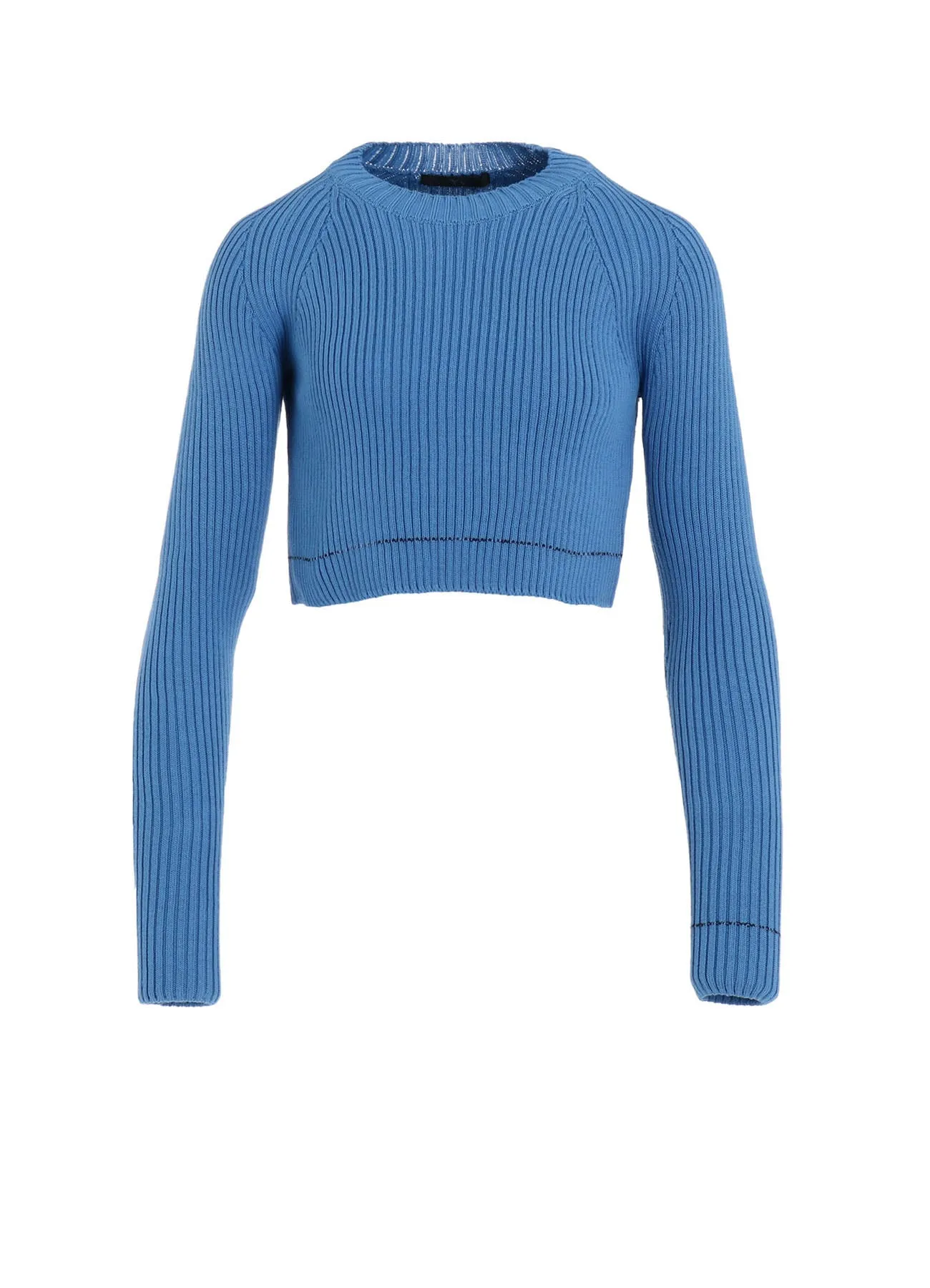 RIB STITCH TWISTED LONG SLEEVE RIB CROPPED PULLOVER sold by Yohji Yamamoto