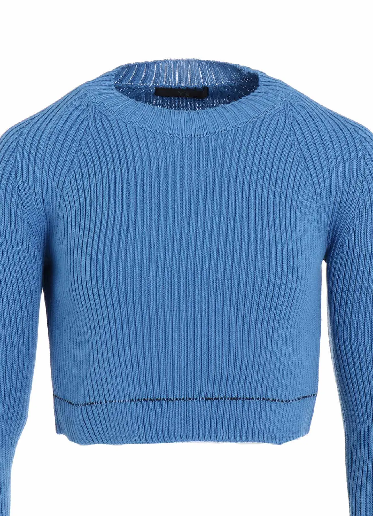 RIB STITCH TWISTED LONG SLEEVE RIB CROPPED PULLOVER sold by Yohji Yamamoto product image thumbnail 5