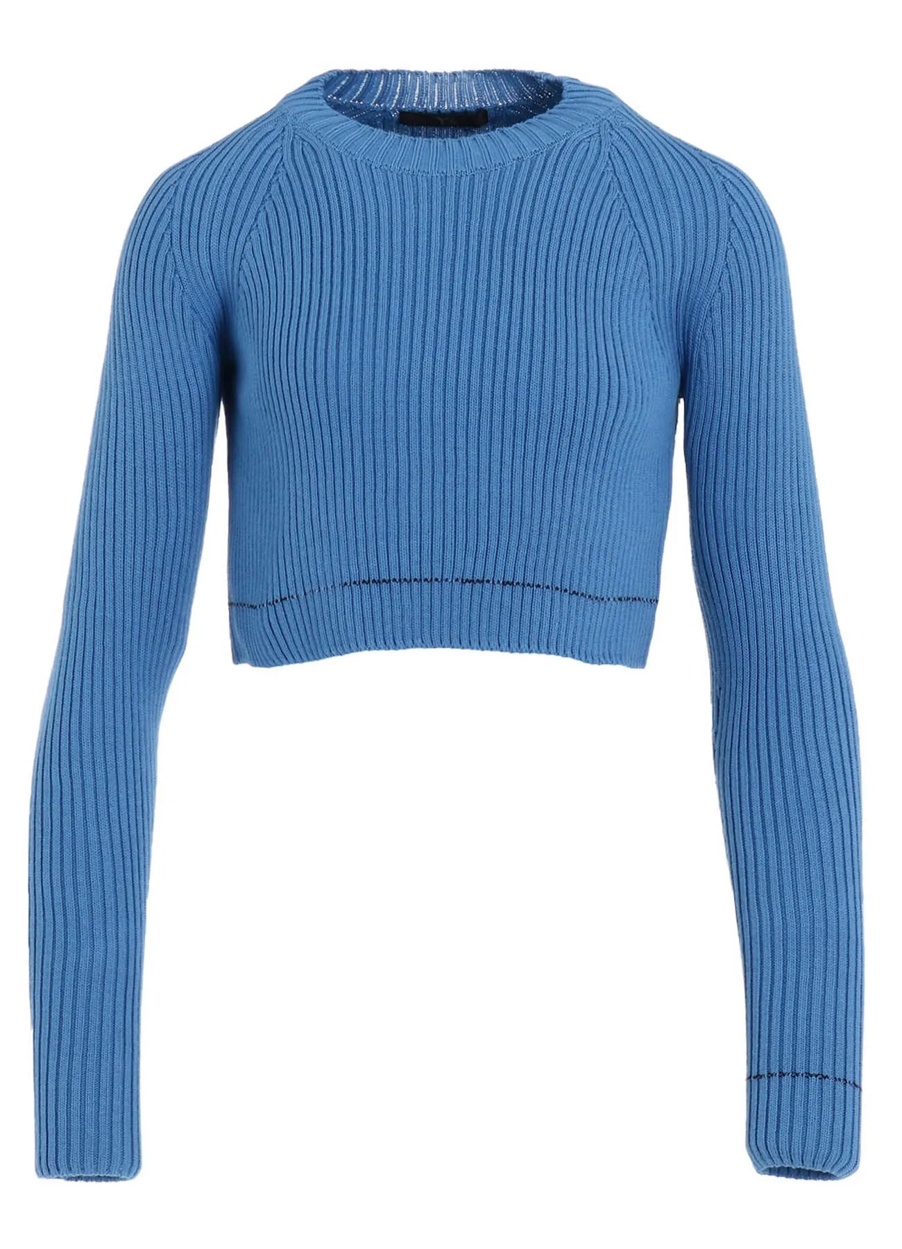 RIB STITCH TWISTED LONG SLEEVE RIB CROPPED PULLOVER sold by Yohji Yamamoto product image thumbnail 2