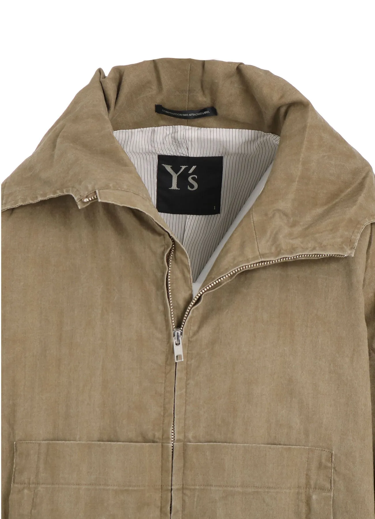 RAMIE/NYLON PIGMENT COATING BIG ANORAK COAT sold by Yohji Yamamoto product image thumbnail 5