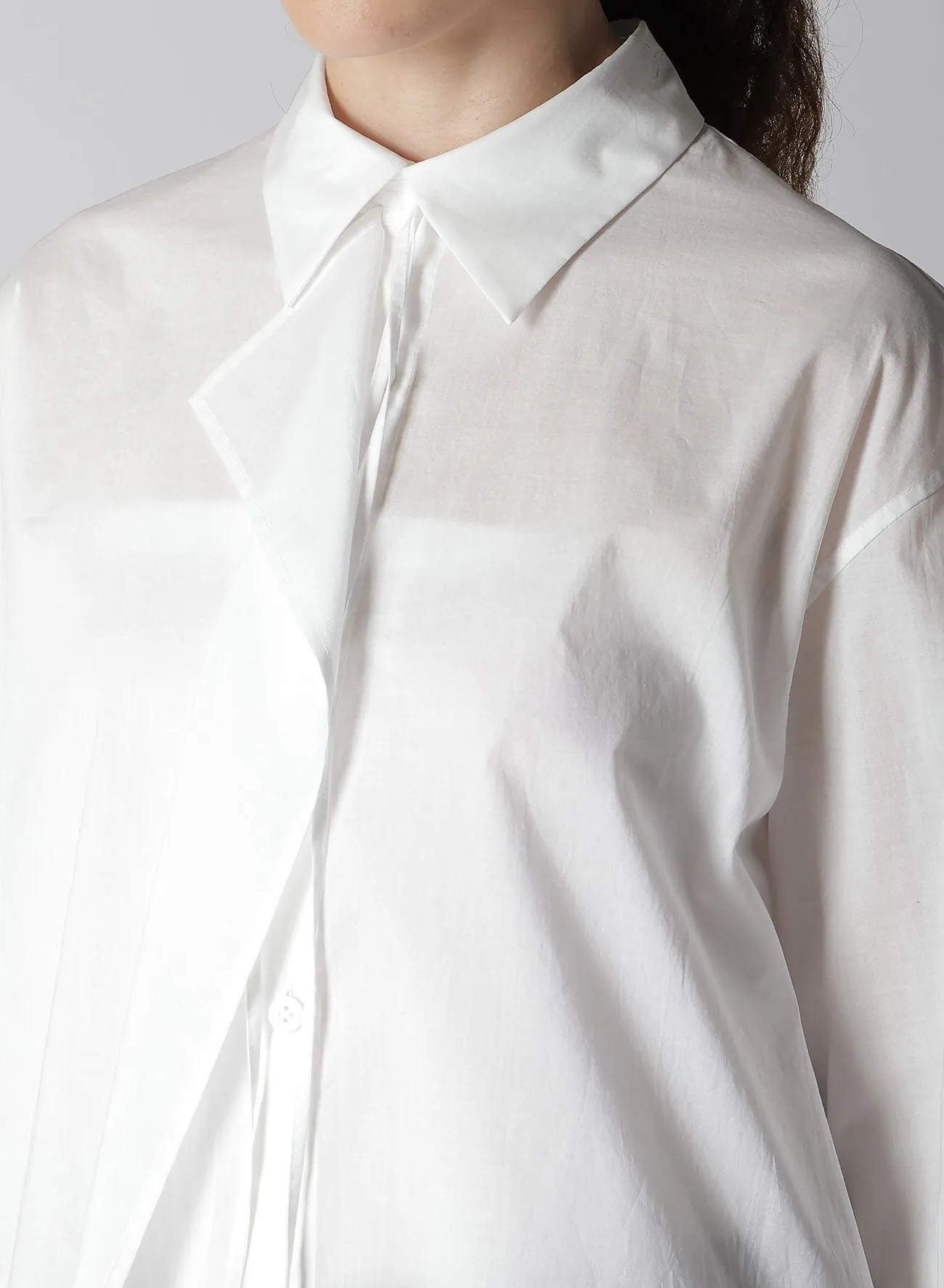 COTTON LAWN FRONT/BACK OPEN BLOUSE sold by Yohji Yamamoto product image thumbnail 5